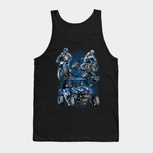 Blue Motocross Extreme Tank Top